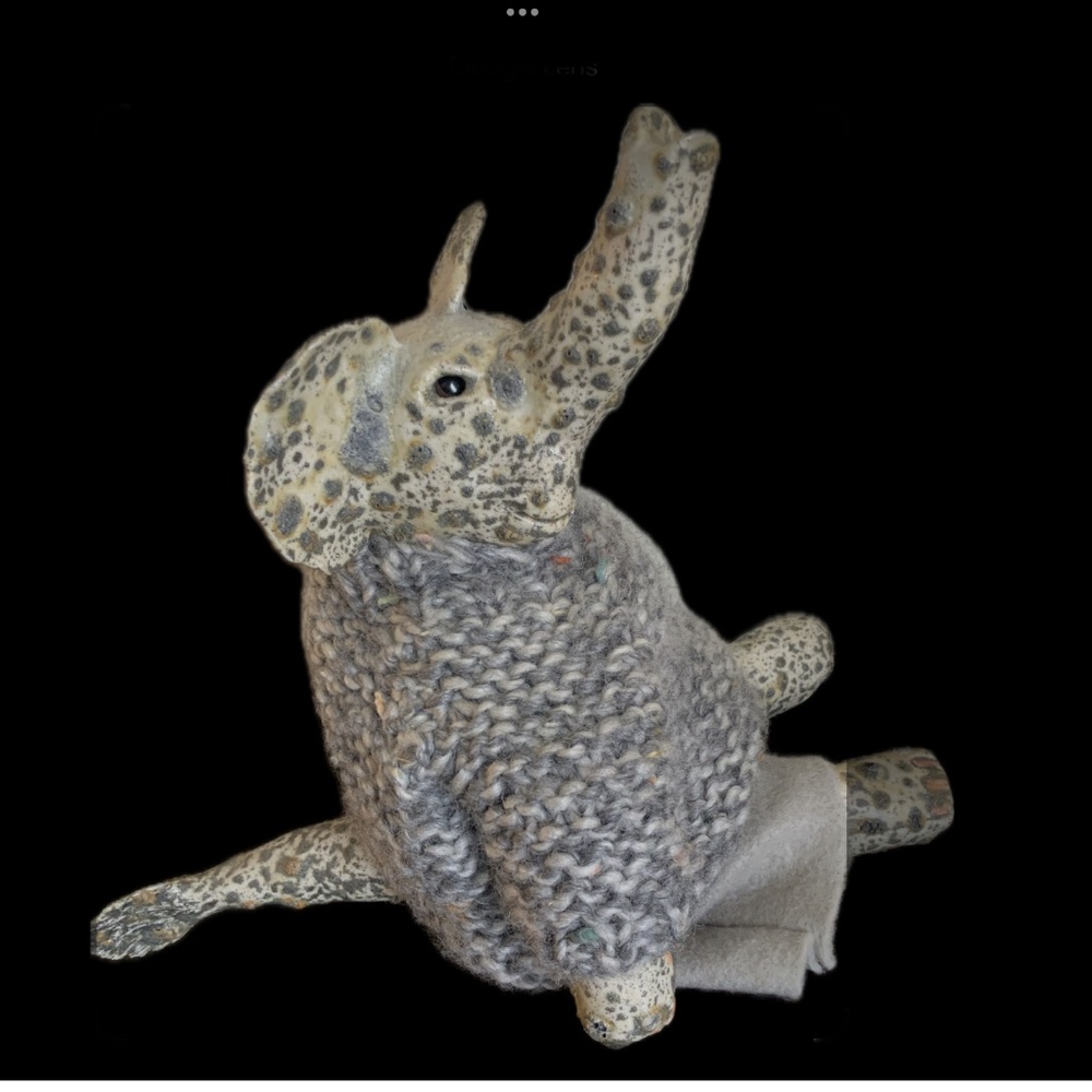 “Elephant” by Canadian ceramic artist Kasia Piech